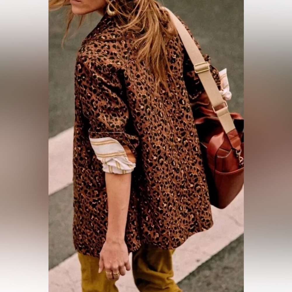 RARE!! Sézane Willa Jacket in leopard 🐆